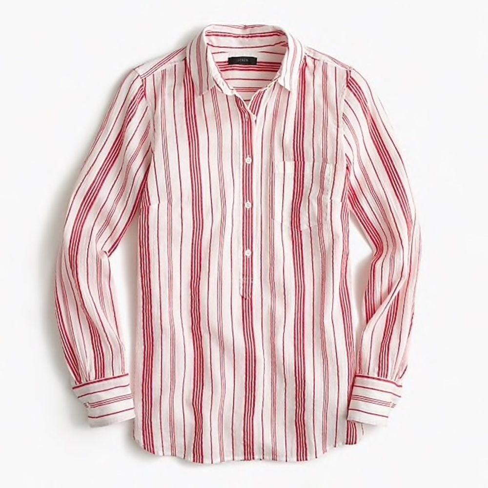 Women’s J. Crew Striped Cotton Popover Shirt